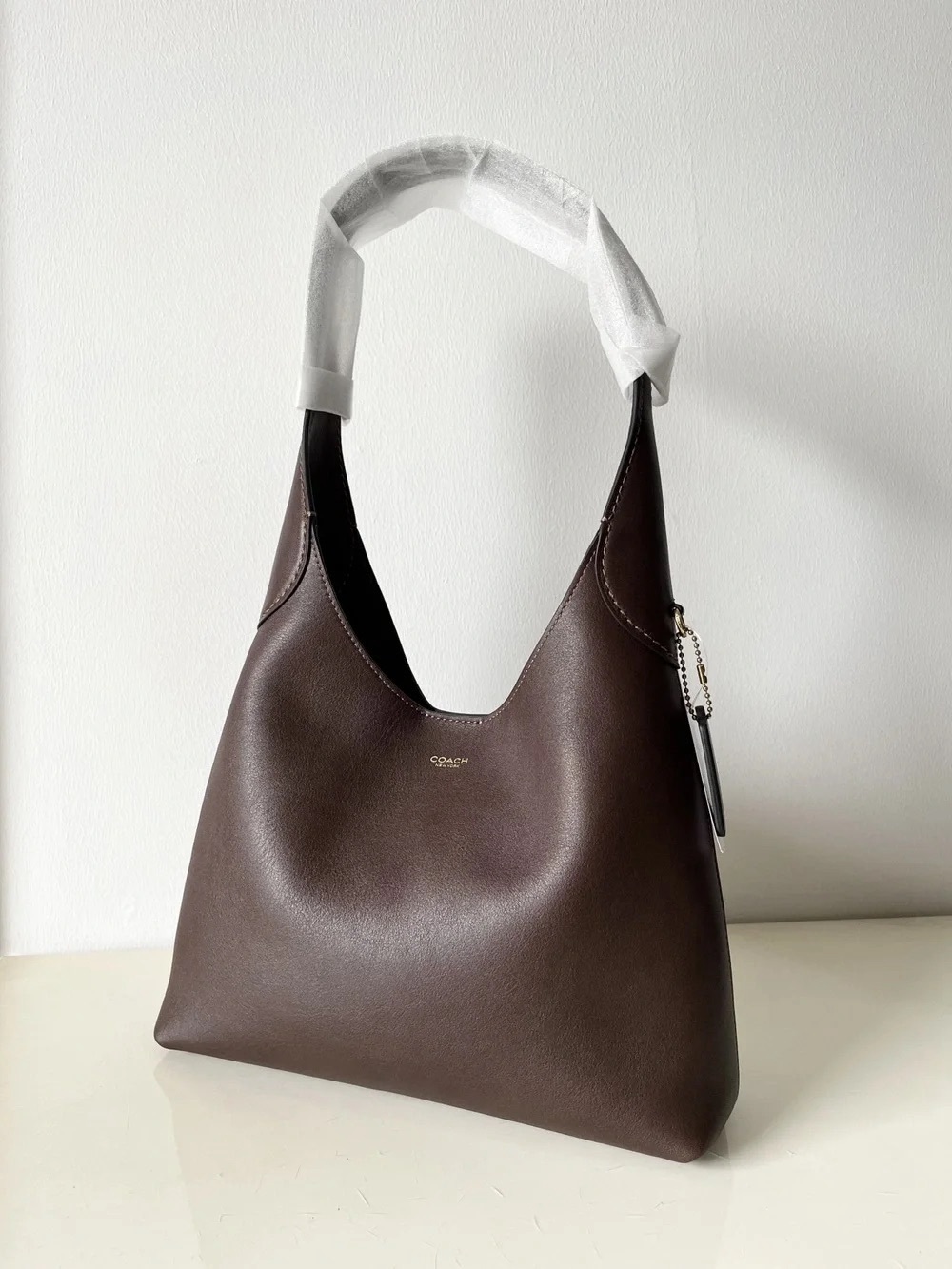 Coach Dark Brown Leather Hobo Shoulder Bag
